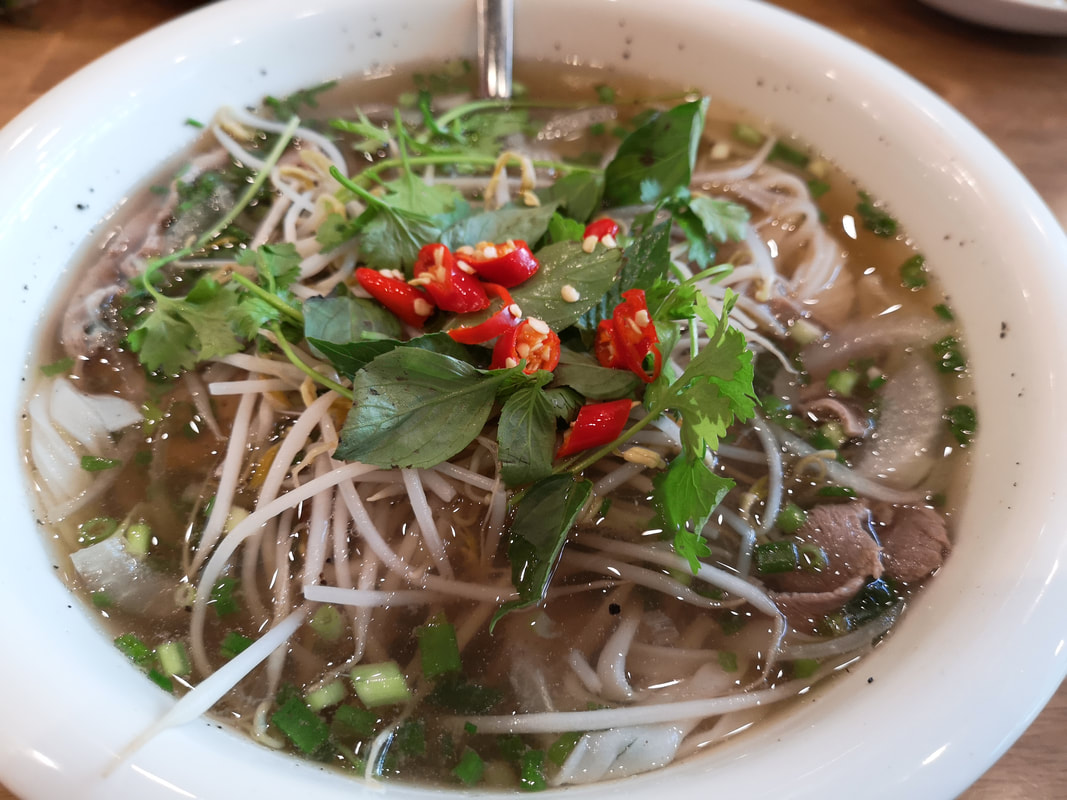A hot bowl of beef Pho
