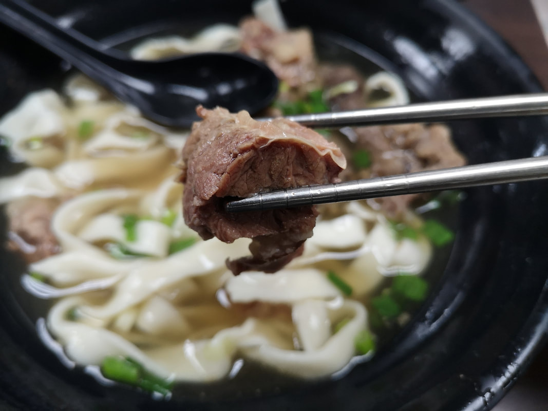 A bowl of taiwanese beef noodles